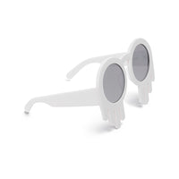 Hinges of Crying Dripping in Tear Sunglasses for Womens in White Color