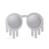 Crying Driping Tear Sunglasses for Womens in White Color