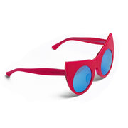 Catwoman Statement Framed Eyewear and Sunglasses in Hotwire Red Color