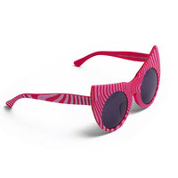 Comic Inspired Framed Sunglasses For Women in Candy Cane Red Color