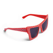  Stylistic Savvy Sunglasses With Frame in Polka Dot Orange