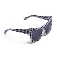 Stylistic Savvy Freamed Sunglasses for Women in Polka Dot Blac