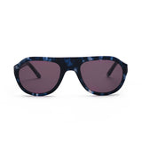 Bruised Blue Aviation Inspired Sunglasses in Brown Shade