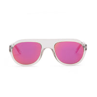 Crystal Clear Aviator Style Sunglasses for Women In Red Shade