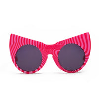 Comic Inspired Sunglasses For Women in Candy Cane Red Color