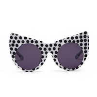 Catwoman Inspired Sunglasses For Women in Polka Dot Black Color