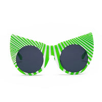 Comic Inspired Sunglasses For Women in Spearmint Green Color 