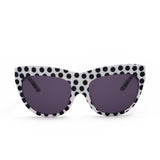 Cat Eye Sunglasses for Women in Polka Dot Black Color