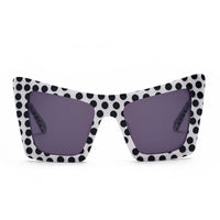 Stylistic Savvy Sunglasses for Women in Polka Dot Blac