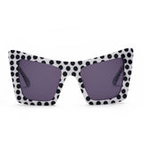 Stylistic Savvy Sunglasses for Women in Polka Dot Blac