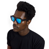 Bold Sunglasses for Men Microdot Black in Blue Shade