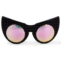 Shop Statement Sunglasses Online in Microdot Black Color