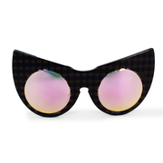 Statement Sunglasses for Women Online in Microdot Black Color
