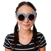 Oversized Sunglasses for Women in Polka Dot Black Color