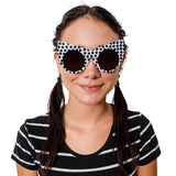 Oversized Sunglasses for Women in Polka Dot Black Color