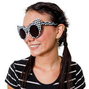 Oversized Framed Sunglasses for Women in Polka Dot Black Color