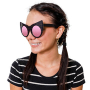Cat Eye Shaped Framed Eyeglasses For Women in Microdot Black Color
